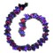 9 ft. Black Fiber Optic Garland with Purple and Orange Lights